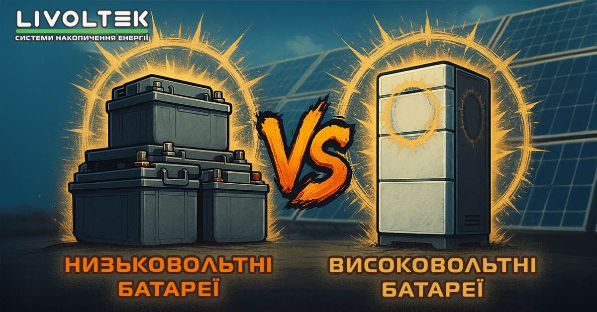Чим відрізняються низьковольтні батареї Livoltek від високовольтних ?